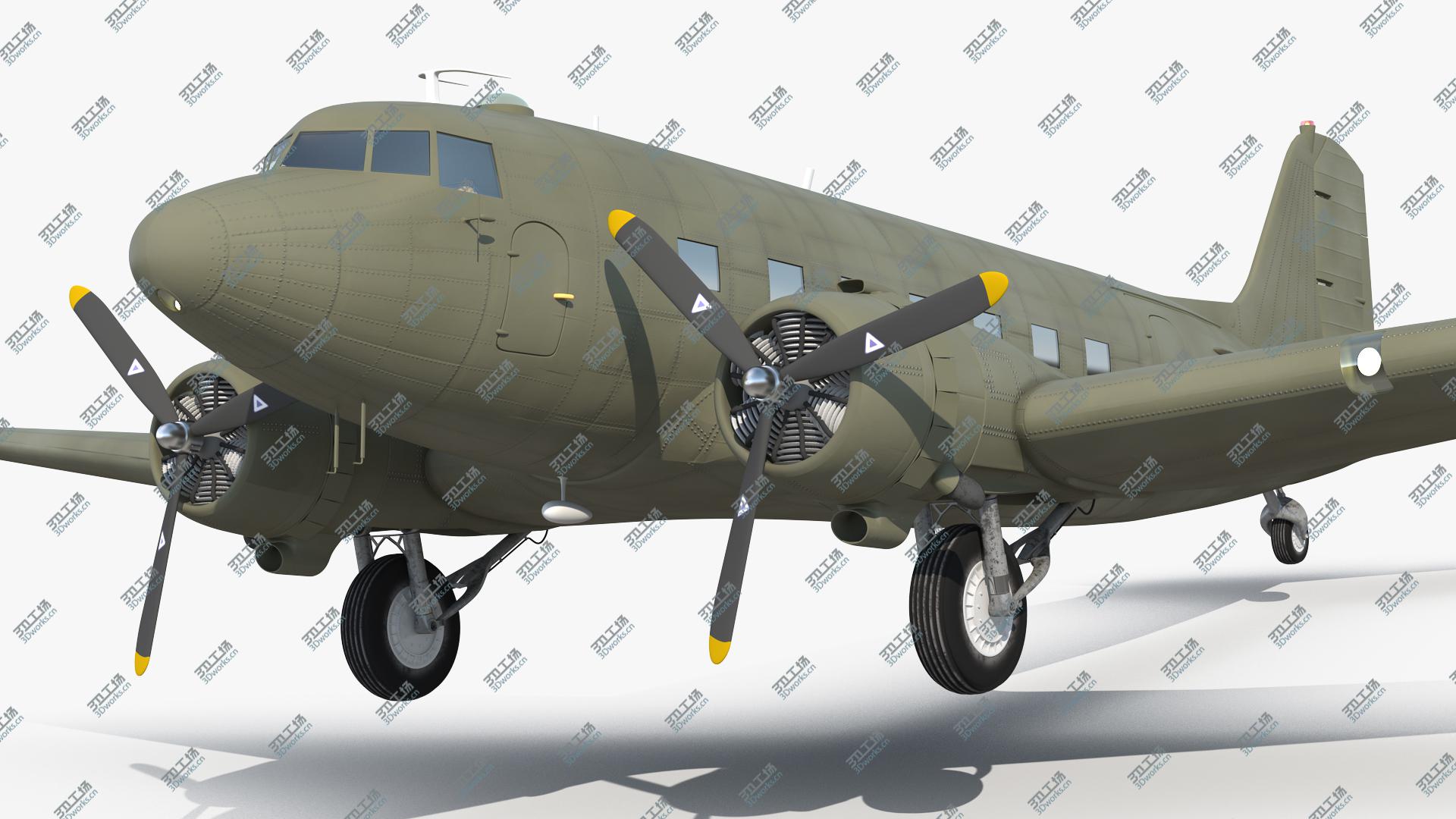 images/goods_img/20210313/Vintage Military Cargo Plane Rigged 3D model/1.jpg